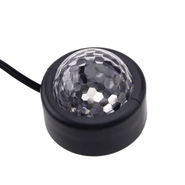USB LED Car Interior Atmosphère Star Light Decoration Disco Lamp Sound Control 3