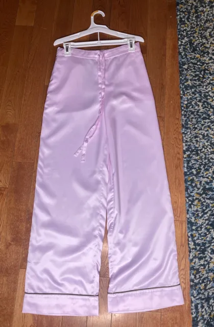 NWT Savage x Fenty Satin Pajama Bottoms size XS Orchid Pink Sleep Pants Wide Leg