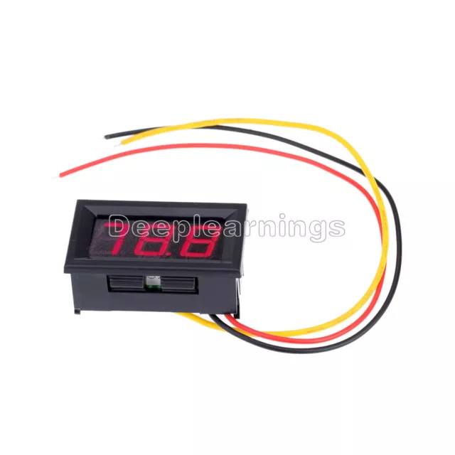 Mini DC 0-99.9V Red LED Panel Meter Tester Digital Display Volt Voltmeter 3 wire