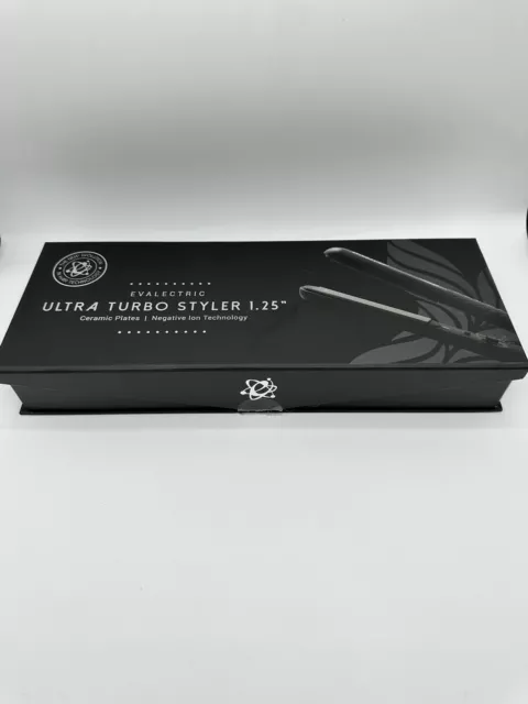EVALECTRIC 1.25 ULTRA TURBO STYLER Hair Straightener w Ceramic Plates 126.00 PicClick