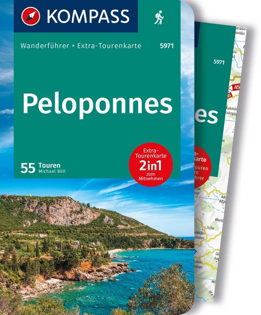 KOMPASS Wanderführer Peloponnes, 55 Touren Michael Will