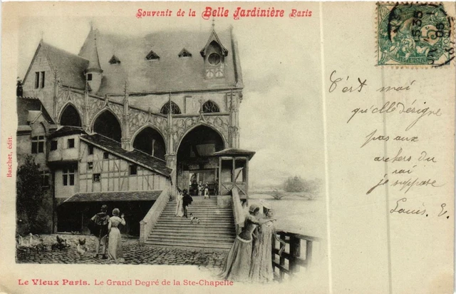 CPA PARIS EXPO 1900 - Le Vieux Paris Le Grand Degré de la Ste Chapelle (307030)