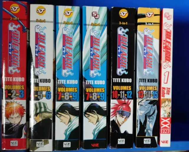 Rare Bleach Manga Set (3 In 1) 1-15 By Tite Kubo (English) and 20th anniverary