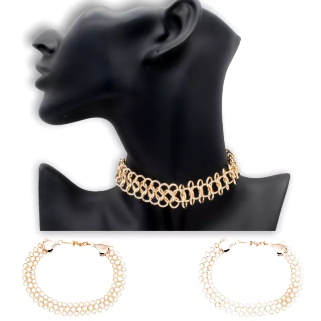 Gold Klobige Kettenhalskette Halskette Stil Statement Link Twist Lib Boho Mode