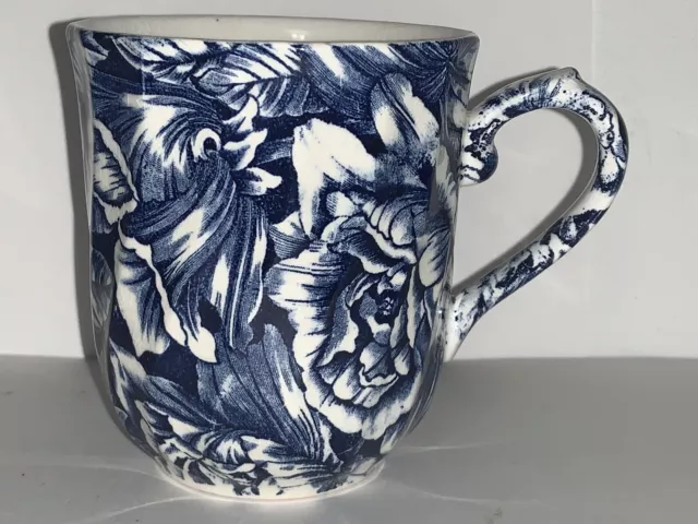 Churchill Coffee Mug Cup Tea Blue Hibiscus Made In England