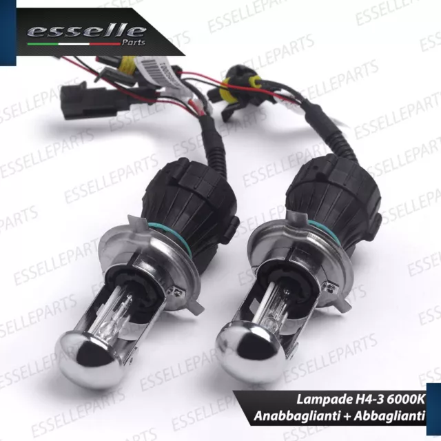 Kit Xenon Bixenon Bixeno Xeno H4 6000 K 35W Ac Fiat Seicento 600 Ultraluminosi 2