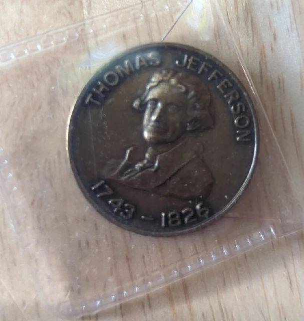 Old THOMAS JEFFERSON~MONTICELLO VA. Souvenir Token Coin Medal