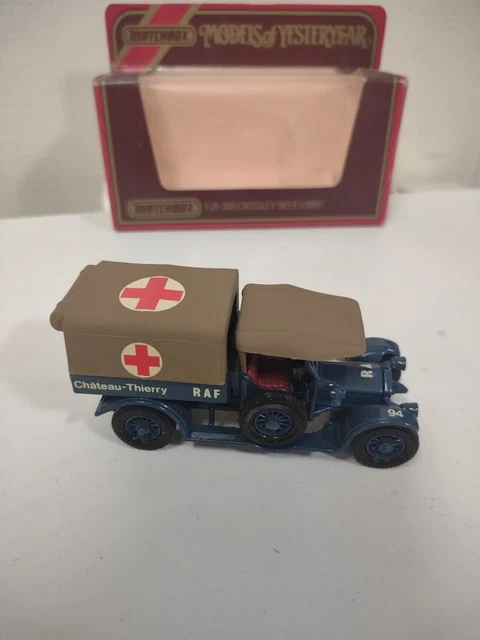 MATCHBOX MODELS OF Yesteryear Crossley Raf Ambulance France Code 3 Ac88 ...