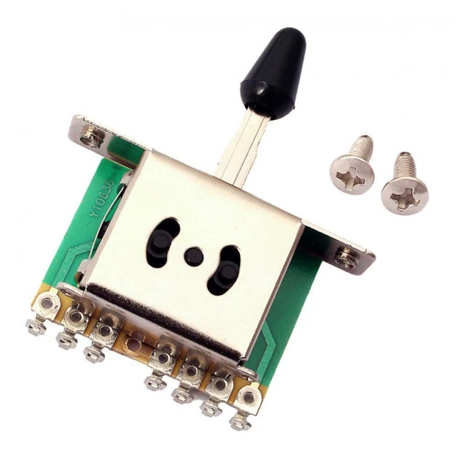 Sélecteur de micro guitare 5 voies avec pointe noire pour guitare électrique