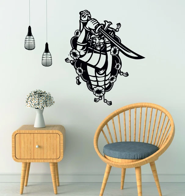 SAMURAI WARRIOR TRADITIONAL Japanese Katana Sword Wall Art Stickers