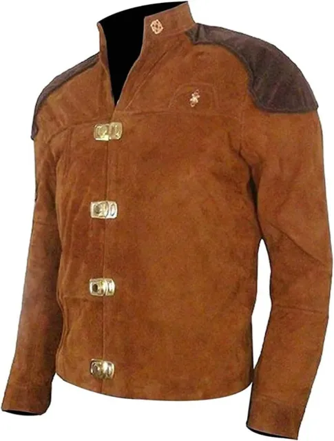 Men's Brown Real Suede Leather Jacket Battlestar Galactica Warriors Viper