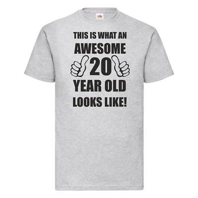 20th 20 Years Old twentieth Birthday Gift Presents Mens Funny Awesome T-Shirt