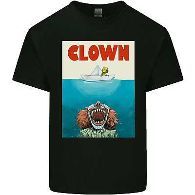 Jaws Funny Parody Clown Halloween Horror Mens Cotton T-Shirt Tee Top
