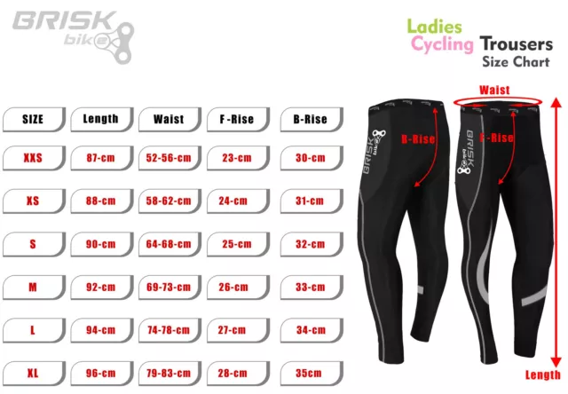 Ladies Cycling Tights Padded Winter Thermal Pants Womens Cycle Bicycle Trousers 2