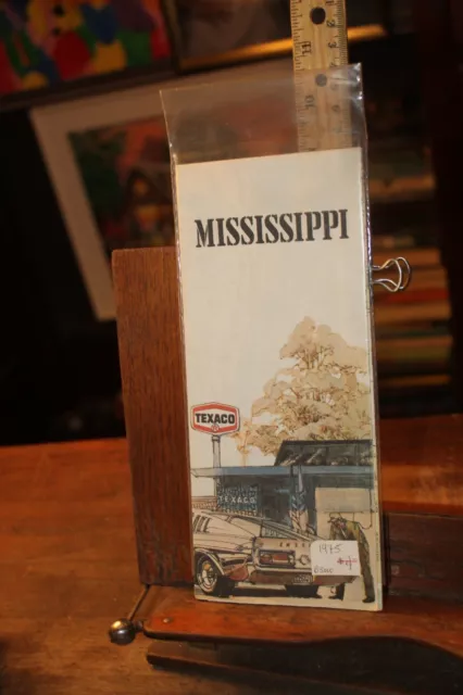 Vintage Mississippi 1975 Texaco Travel  Map
