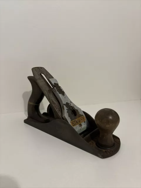 Vintage Stanley Bailey No.4 Hand Plane Made In England Woodworking Tools