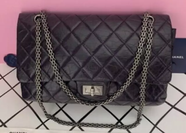 NWT Authentic CHANEL 227 Grey 2.55 Reissue Gray Calfskin Flap Bag