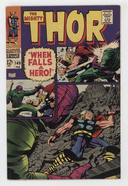 Mighty Thor 149 Marvel 1968 FN VF Stan Lee Jack Kirby Wrecker Loki Inhumans