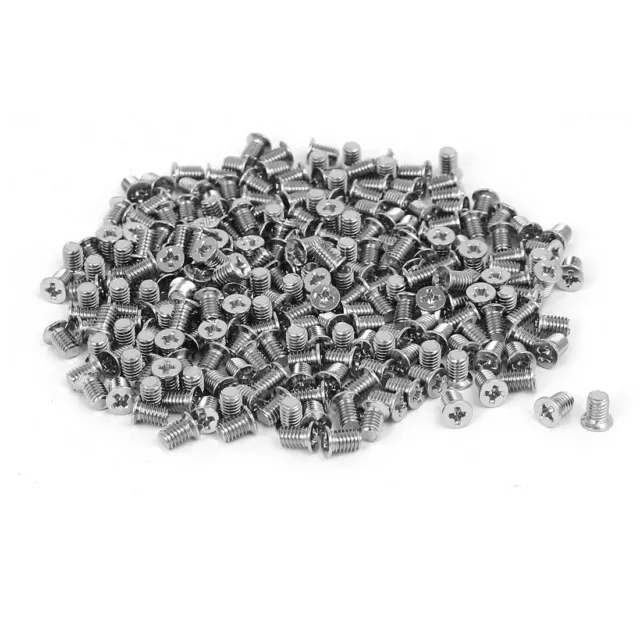 300Pcs M3x4.8mm Computer PC Case 2.5" HDD Flat Phillips Head Hard Drive Screws