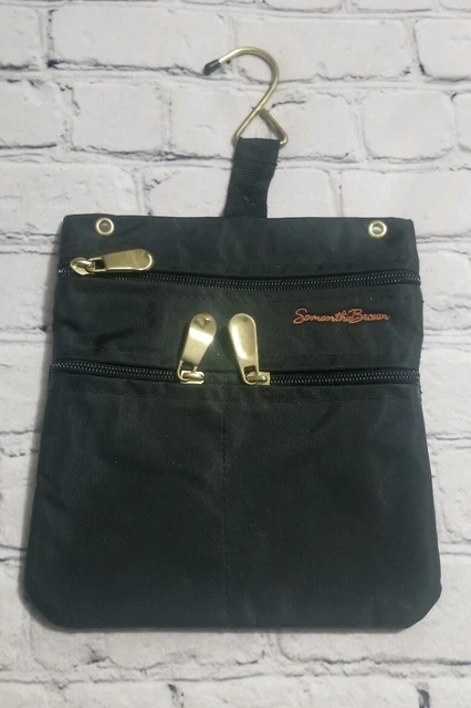 Samantha Brown Crossbody Travel Bag Black/Camel Color MISSING STRAP HOOK ONLY