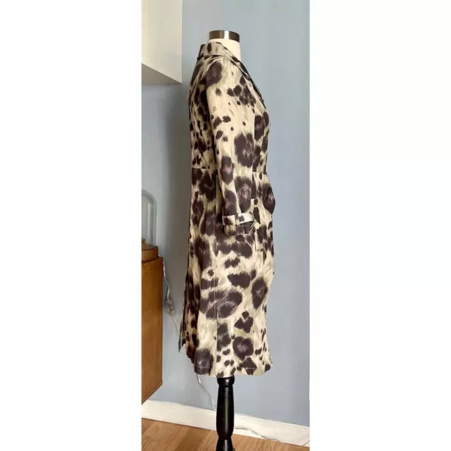 RED Valentino Leopard Trench Coat Double Breasted 42 , US 6 2