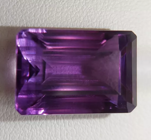 Large Brazilian Amethyst gemstone - faceted natural purple Quartz 20.85 CTS