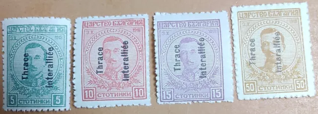 Bulgaria Greece 1919-1920 Thrace Complete Set Mnh** Og Vf !!!