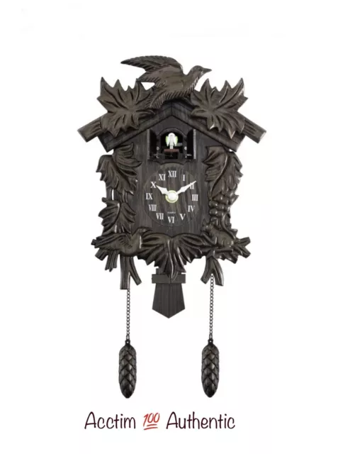 Acctim Hamburg Cuckoo Pendulum Bronze Wood Effect Antique Wall Clock New 2