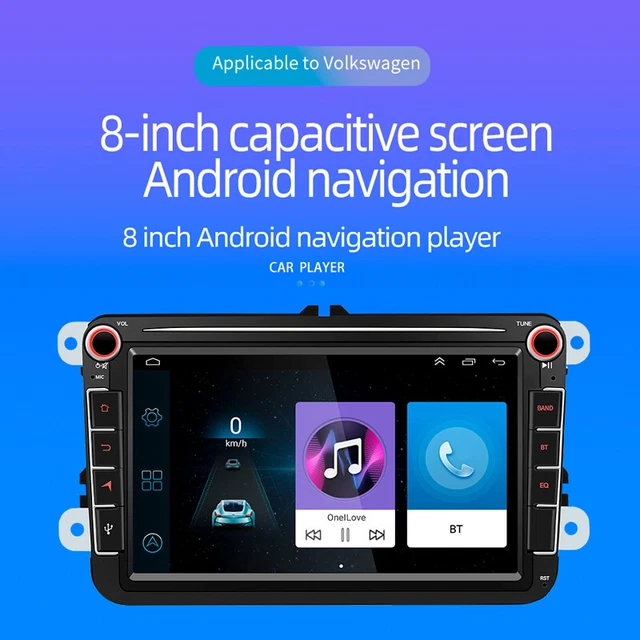 8" Android 10.1 Carplay 2DIN Quad-core Car Stereo Radio GPS Navi Bluetooth USB