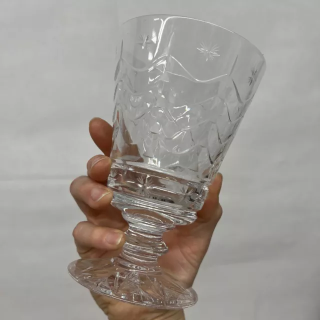 Neuf Grand Large Eau Gobelet Buvant Verre Cristal William Yeoward Fleur Étoile