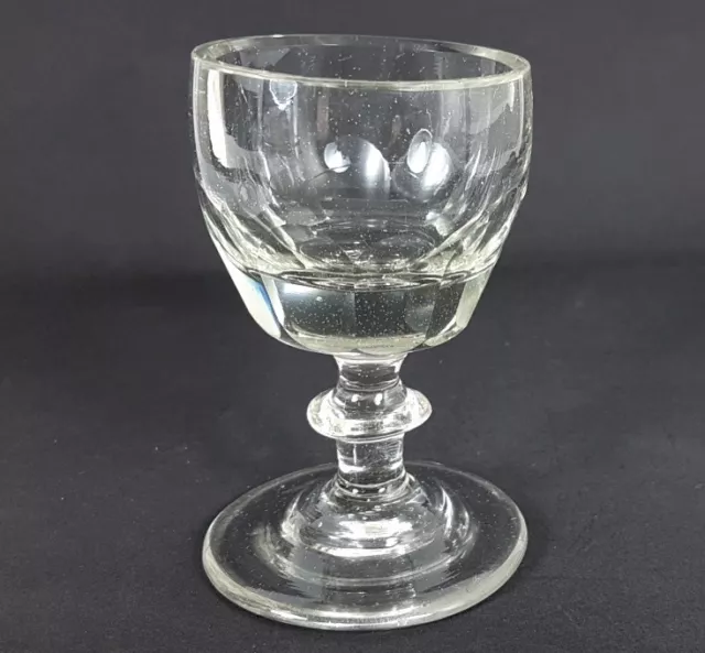 Glas Becher Fußbecher, facettiert, um 1880 AL218