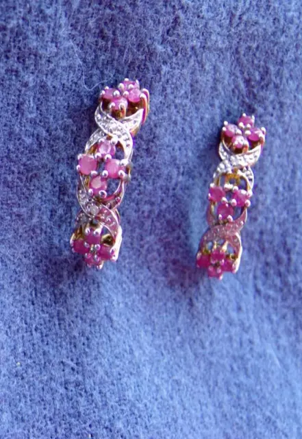 ruby and diamond earrings