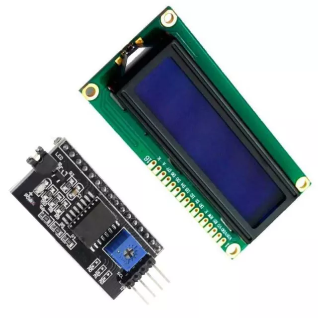 LCD Display Module 16x2 1602 + IIC / I2C PCF8574T Perfect for Arduino Projects!