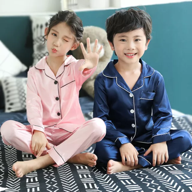 1 Set Pajamas Top Long Sleeve Easy-wearing Baby Boy Girl Pajamas Nightgown Set