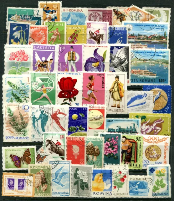 Romania: Packet of 50 G-FU stamps (Ref 2294)