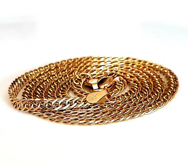 Vintage Original Full Weight Italian Solid Yellow Gold Chain 14k, 20in