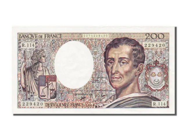 [#100424] Banknote, France, 200 Francs, 200 F 1981-1994 ''Montesquieu'', 1990, U