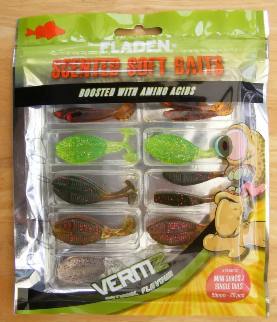 Vermz Scented soft lures ribbed shad 9cm 10pcs - Soft Baits - Fladen Fishing
