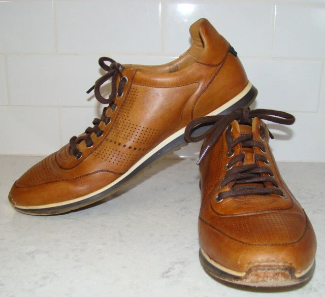 MAGNANNI PUEBLO BROWN Leather Sneakers Mens 13 Designer  display picture 3
