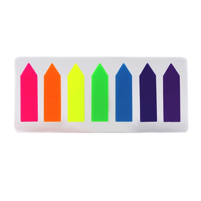 Shaped Page Marker Colorful Index Tabs Fluorescent Sticky R5U2