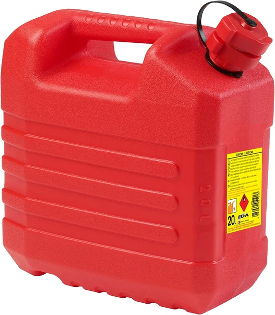 - Jerrican Essence 20 L - Avec Bec Verseur Rigide - Homologué Pour Carburant Et