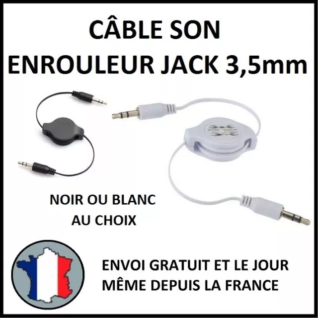 Câble jack rétractable avec microphone intégré, Câbles Jack