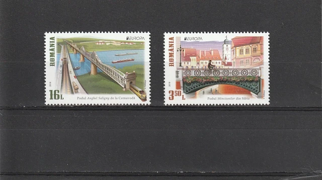 2018 Romania Stamp Cept Europe Bridges Sibiu Danube Mnh