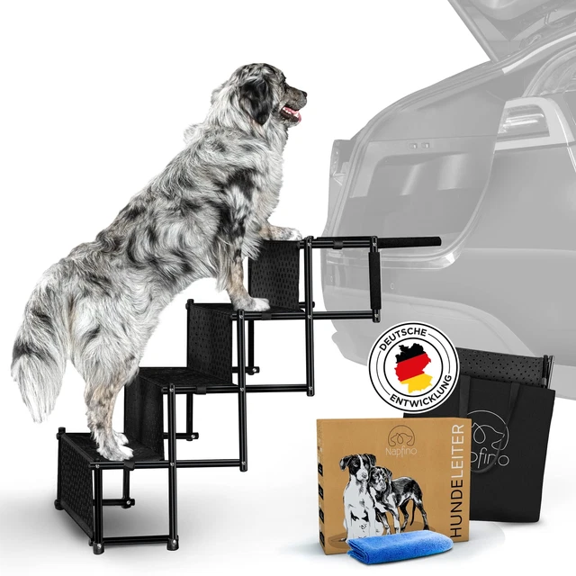 NAPFINO Escaleras de Perro Auto [ Hasta 60kg] - Gelenkschonende Rampa - Muy Bien