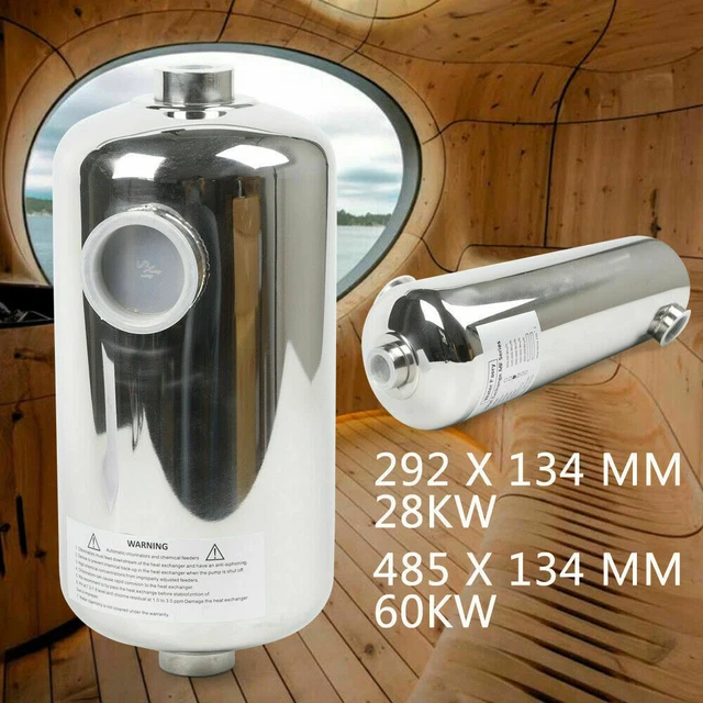 28/60KW SWIMMING POOL Heat Exchanger Pool Heater Water Heating
