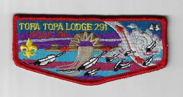 OA 291 Topa Topa '96 NOAC WWW Flap RED Bdr. [MK-4856]