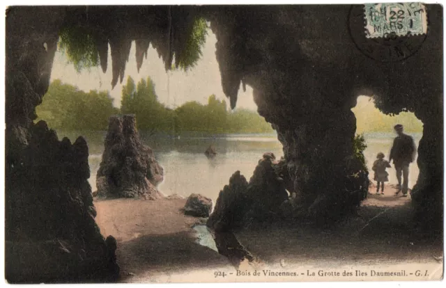 CPA 75 - PARIS - 924. Bois de Vincennes. La Grotte des Iles Daumesnil - G. I.