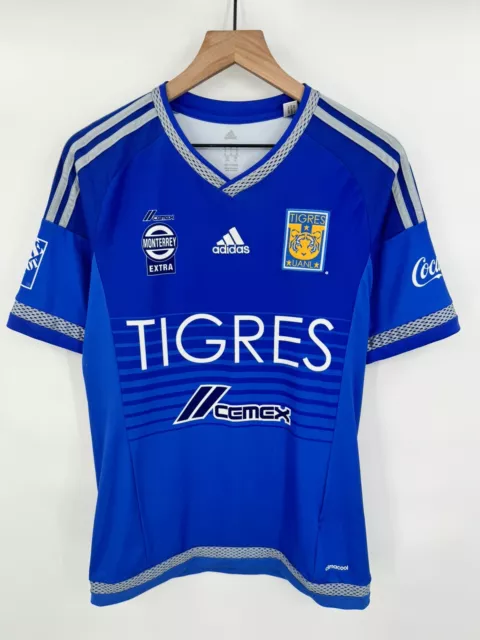 Tigres UANL Mens Size MEDIUM Adidas Away Jersey Blue