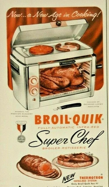 Vintage '54 Life Magazine Ad Peerless Electric Broil-Quik Infrared Rotisserie