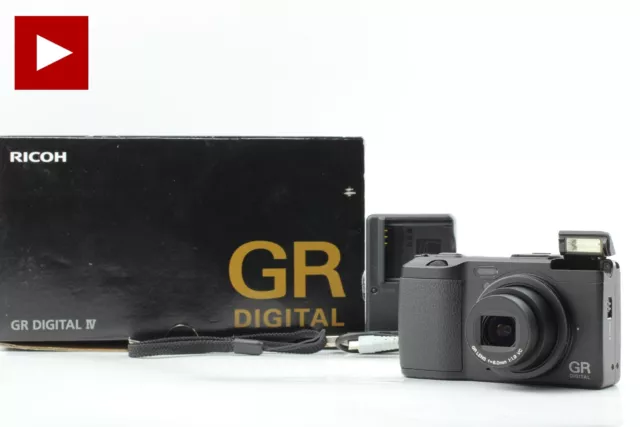 ⏯[MINT] RICOH GR DIGITAL IV 10.4 MP black Camera in Box From JAPAN